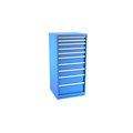 Champion Tool Storage Modular Drawer Cabinet, 10 Drawer, Blue, Steel, 28 in W x 28-1/2 in D x 59-1/2 in H S27001002ILCFTB-BB